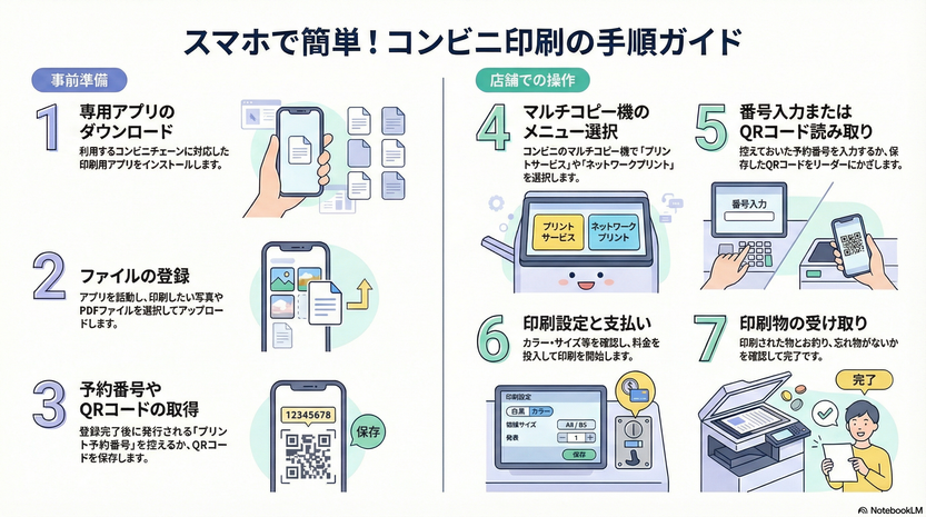 スマホで簡単！コンビニ印刷の手順ガイド