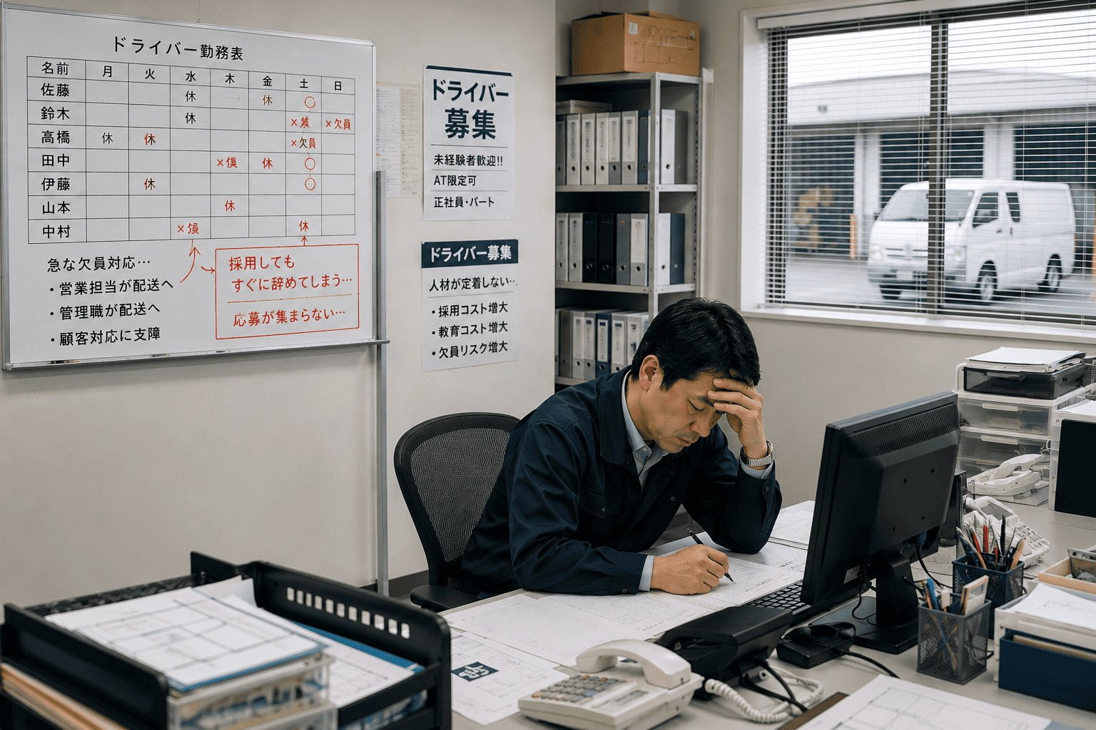 ドライバーが採用できない・すぐ辞める・欠員が怖い